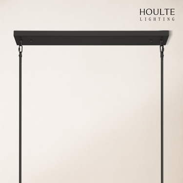 Cylora Glass Tube Rectangular Chandelier 54"