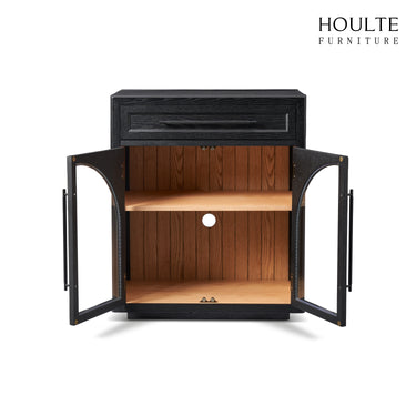 Alvar Arched Oak Storage Cabinet with Drawers