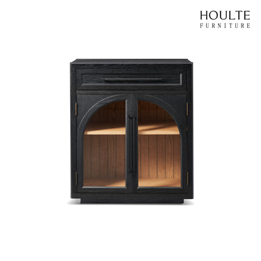 Alvar Arched Oak Storage Cabinet with Drawers