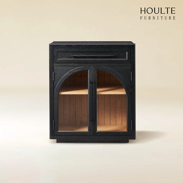 Alvar Arched Oak Storage Cabinet with Drawers