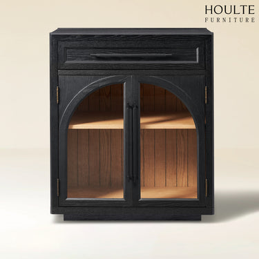 Alvar Arched 32" Oak Storage Cabinet with Drawers
