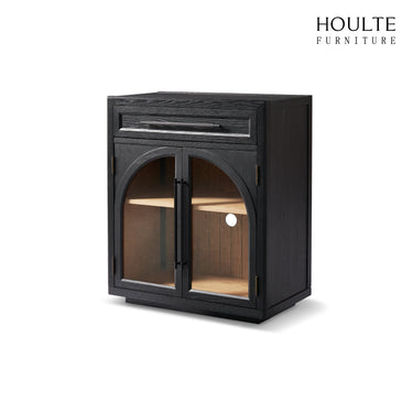 Alvar Arched Oak Storage Cabinet with Drawers
