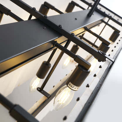 Solmare Alabaster Rectangular Chandelier 55"W