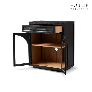 Alvar Arched Oak Storage Cabinet with Drawers