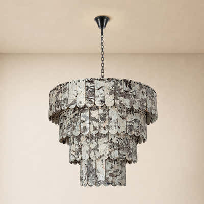 Pietra Quartzite Tiered Chandelier 39.3"D