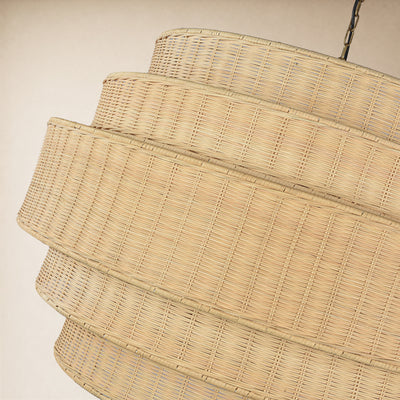 Cavana Rattan Tiered Round Chandelier 40.1"D