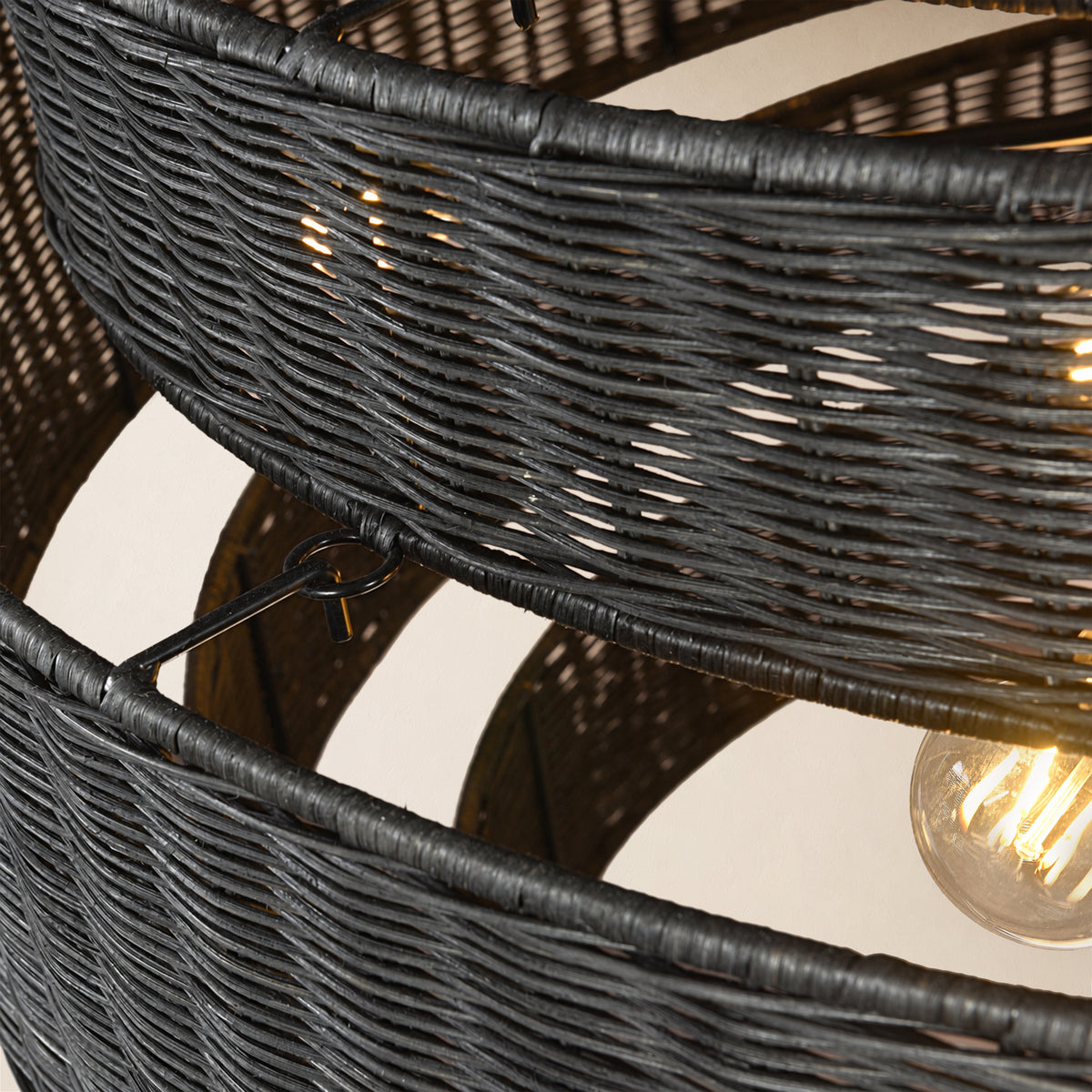 Cavana Rattan Tiered Round Chandelier 40.1"D