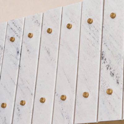 Pietra Porcelain White Marble Rectangular Chandelier 47.2"W