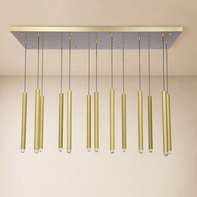 Lyrion Crystal Cylinder Linear Chandelier 48"W 