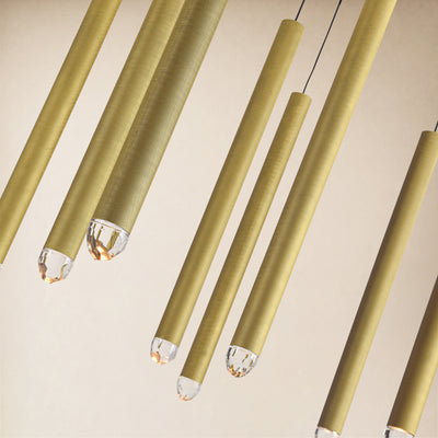 Lyrion Crystal Cylinder Linear Chandelier 48"W 