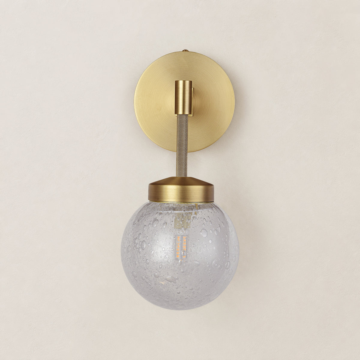 Liorenne Bubble Glass Globe Wall Sconce 4.7"D