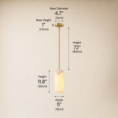 Calyndra Resin Cylinder Pendant 4"-7"W 