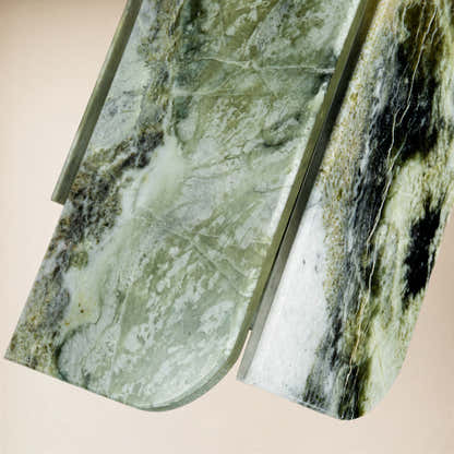 Pietra Green Marble Oval Pendant Light 5.9"D