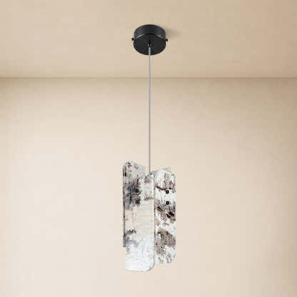 Pietra Snowland Stone Curved Pendant 5.9"D