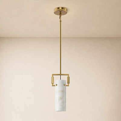 Lioren Resin Cylinder Pendant Light 6.5"D