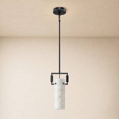 Lioren Resin Cylinder Pendant Light 6.5"D