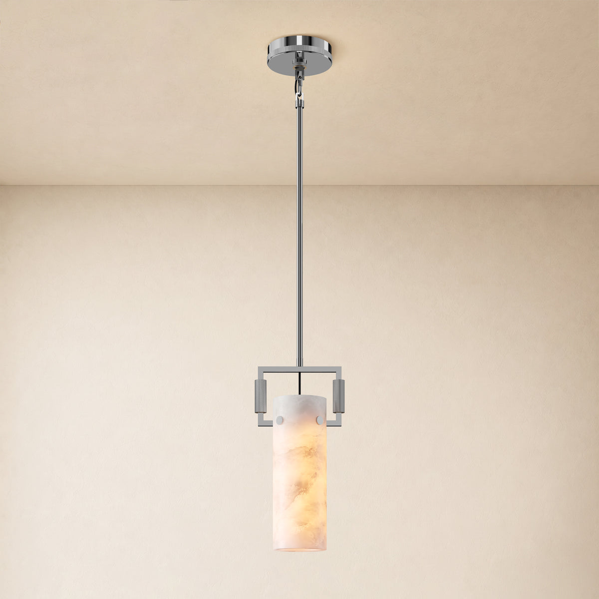Lioren Resin Cylinder Pendant Light 6.5"D
