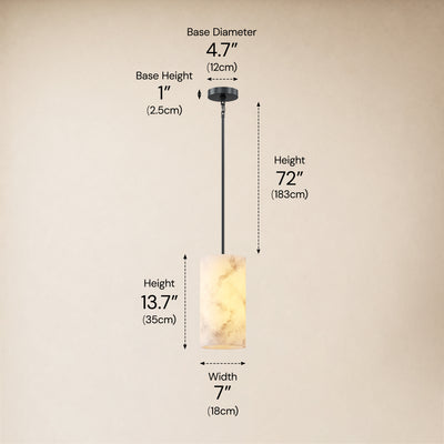 Calyndra Resin Cylinder Pendant 4"-7"W 