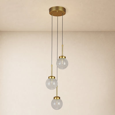 Liorenne Bubble Glass Globe Cluster Chandelier 7"D