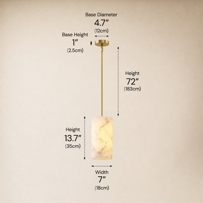 Calyndra Resin Cylinder Pendant 4"-7"W 