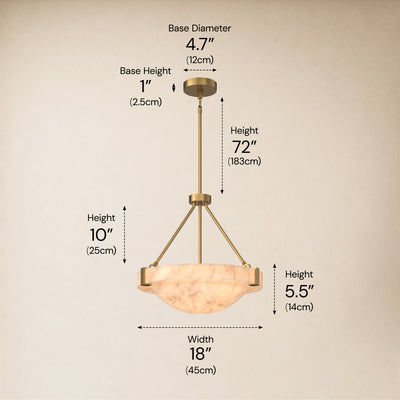 Noverelle Resin Dome Chandelier 18"-30"D 