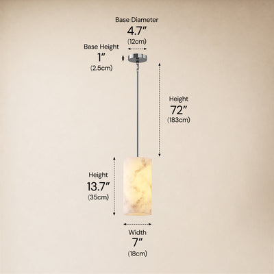 Calyndra Resin Cylinder Pendant 4"-7"W 