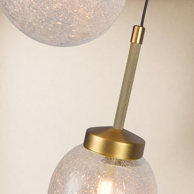 Liorenne Bubble Glass Globe Cluster Chandelier 7"D 