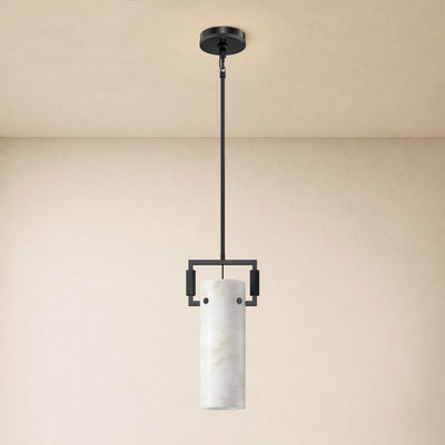Lioren Resin Cylinder Pendant Light 7.5"D