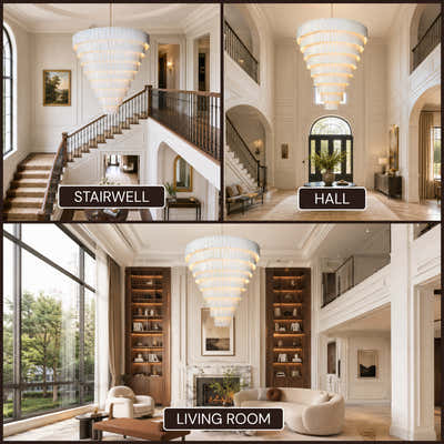Pietra Marble Tiered Chandelier 79.8"D