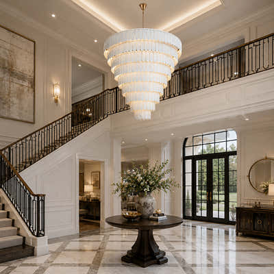 Pietra Marble Tiered Chandelier 79.8"D