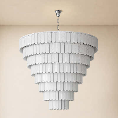 Pietra Marble Tiered Chandelier 79.8"D