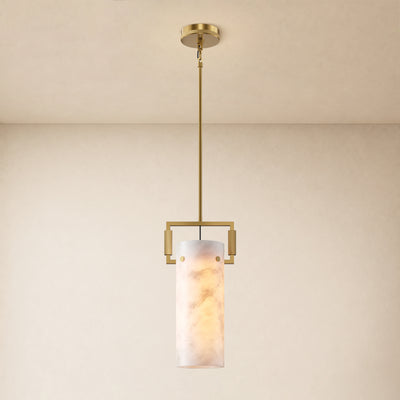 Lioren Resin Cylinder Pendant Light 8.8"D