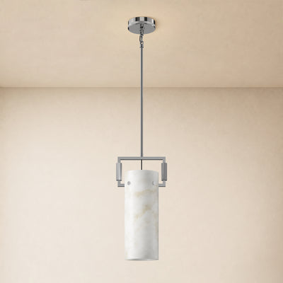 Lioren Resin Cylinder Pendant Light 8.8"D