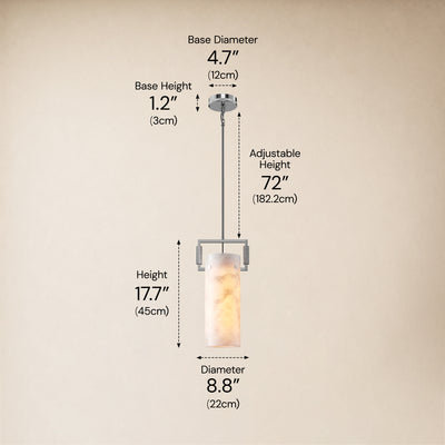 Lioren Resin Cylinder Pendant Light 8.8"D