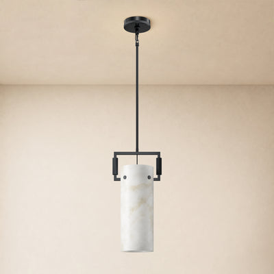 Lioren Resin Cylinder Pendant Light 8.8"D