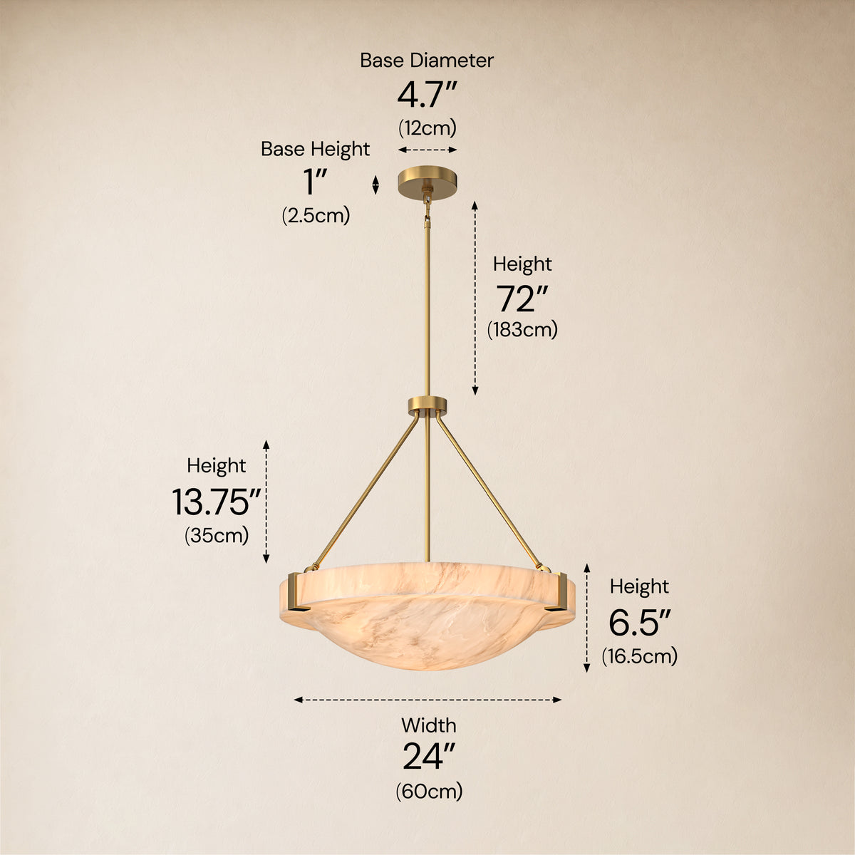 Noverelle Resin Dome Chandelier 18"-30"D 