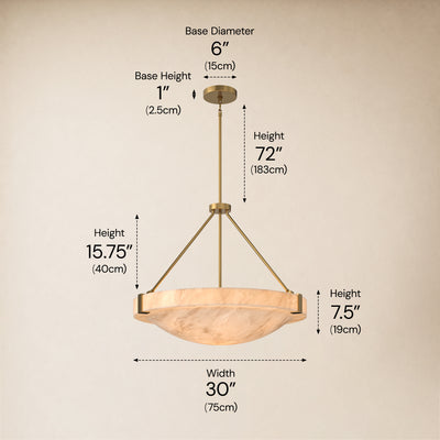 Noverelle Resin Dome Chandelier 18"-30"D 