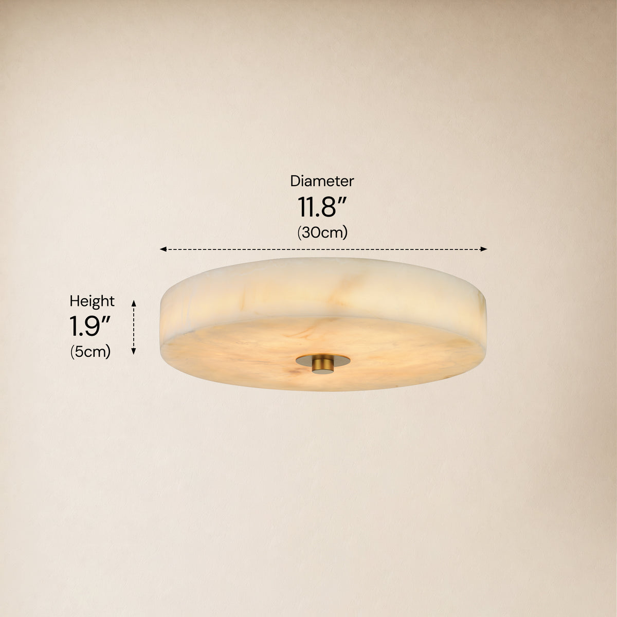 Cora Resin Ceiling Light 11.8"D