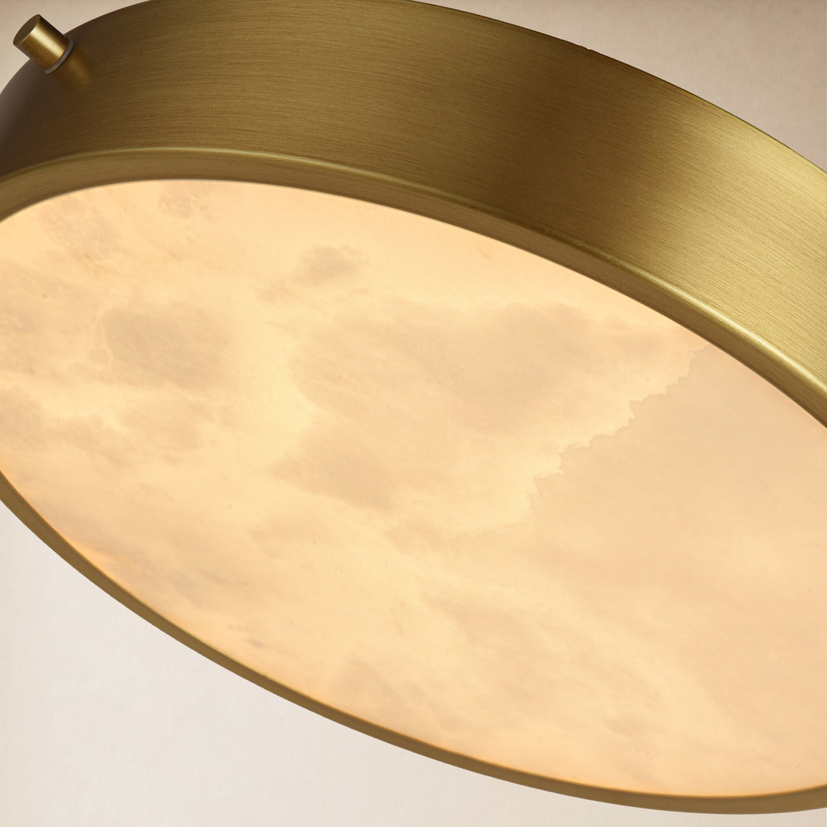 Roselyn Alabaster Round Flush Mount 12"D 