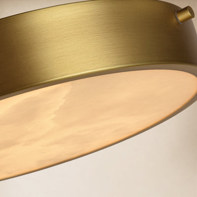 Roselyn Alabaster Round Flush Mount 12"D 