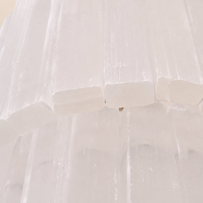 Selara Selenite Tiered Round Chandelier 12"D