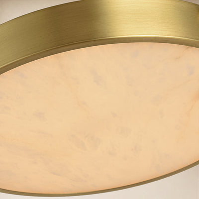 Roselyn Alabaster Round Flush Mount 16"D 