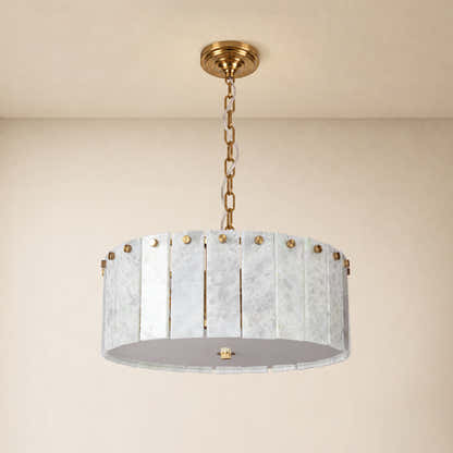 Pietra Quartzite Drum Chandelier 15.7"D