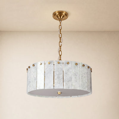 Pietra Quartzite Drum Chandelier 15.7"D
