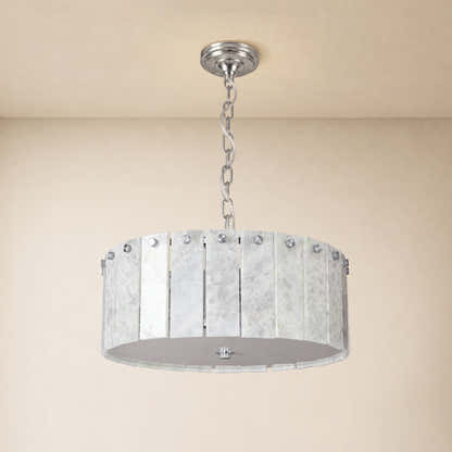 Pietra Quartzite Drum Chandelier 15.7"D