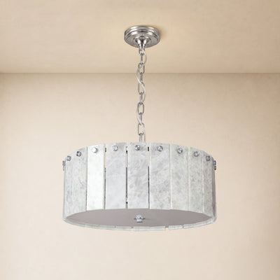 Pietra Quartzite Drum Chandelier 15.7"D