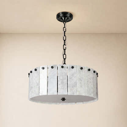 Pietra Quartzite Drum Chandelier 15.7"D