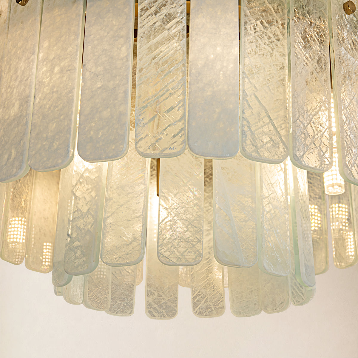 Pietra Arctic White Marble Tiered Chandelier 15.7"D