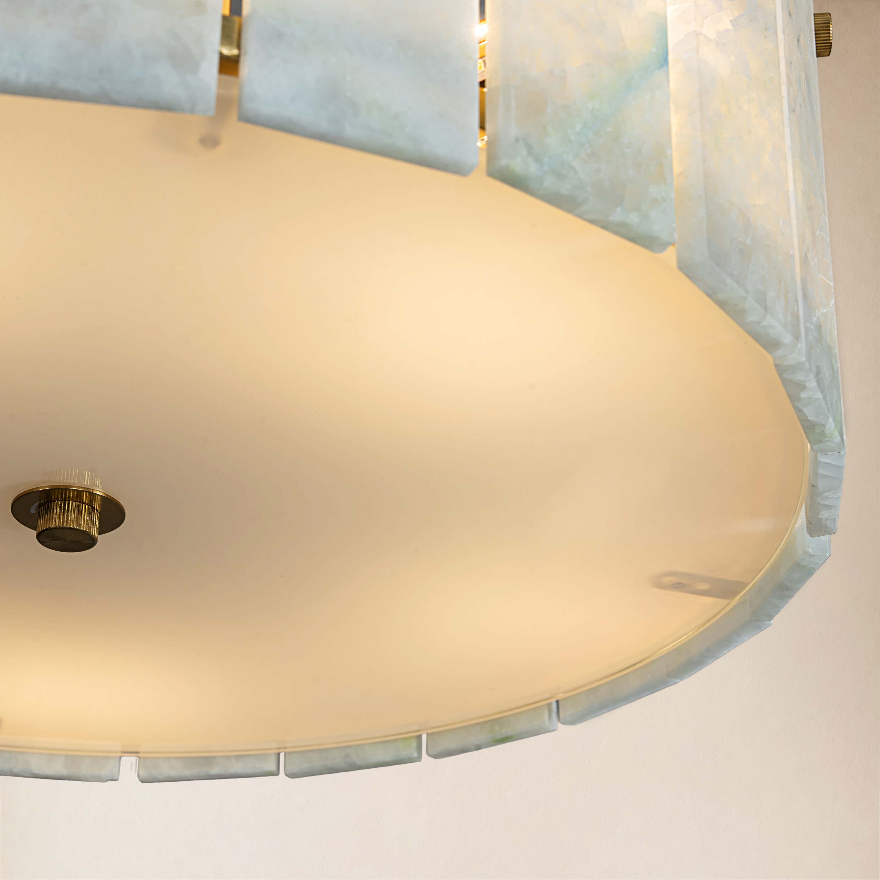 Pietra Quartzite Drum Chandelier 15.7"D