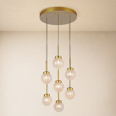 Liorenne Bubble Glass Globe Cluster Chandelier 18"D 